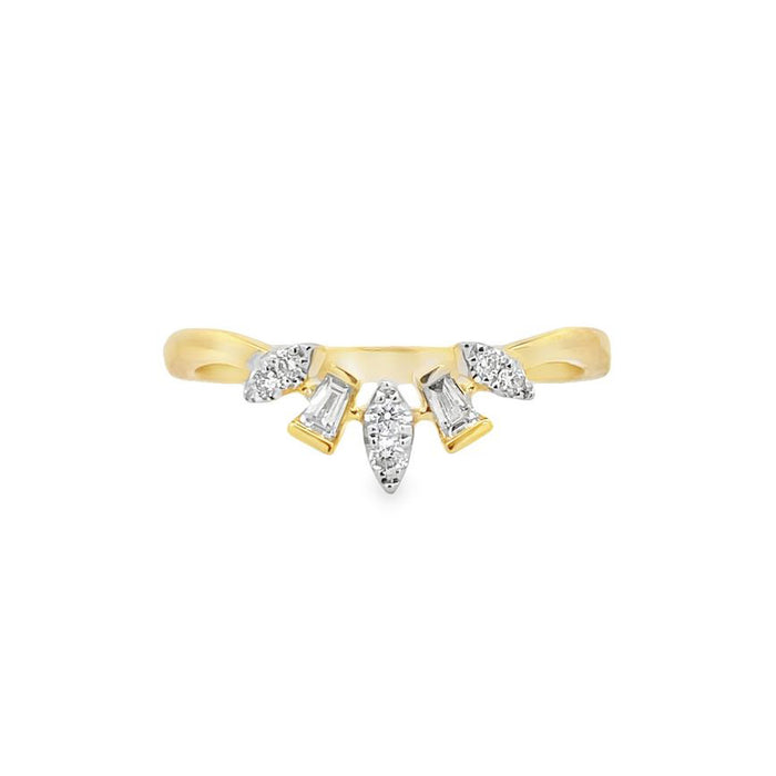 Multicut Diamond Crown Ring