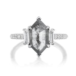 Westminster 1.55ct Rustic Hexagon Diamond Engagement Ring