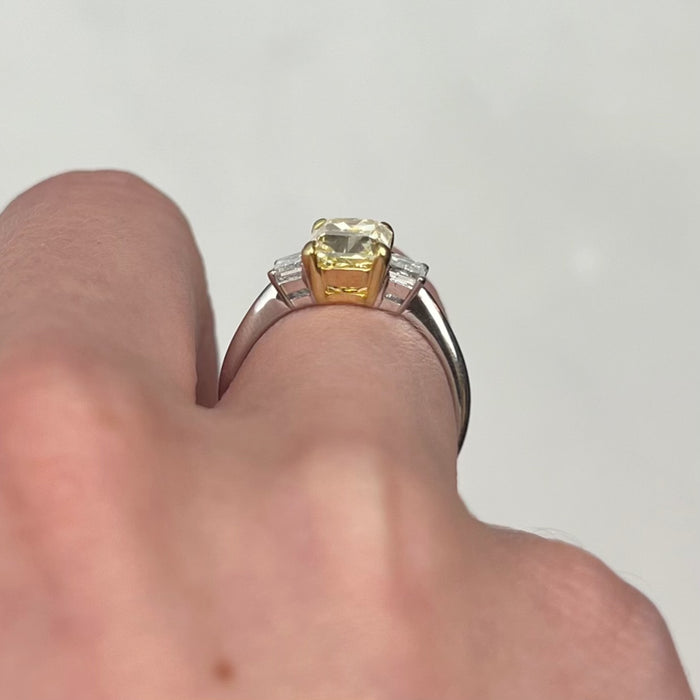 2.53ct Fancy Yellow Diamond Engagement Ring