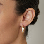 Scattered Diamond Hoop Earrings