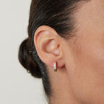 Scattered Diamond Huggie Earrings