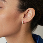 Pavé Diamond 3-Row Huggie Earrings