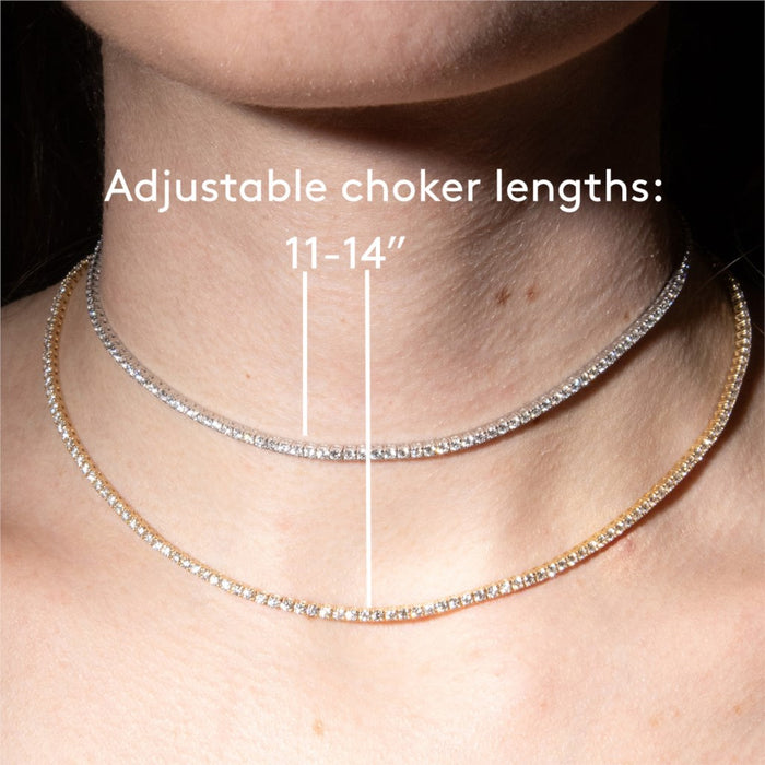 3.50tcw Diamond Tennis Choker Necklace