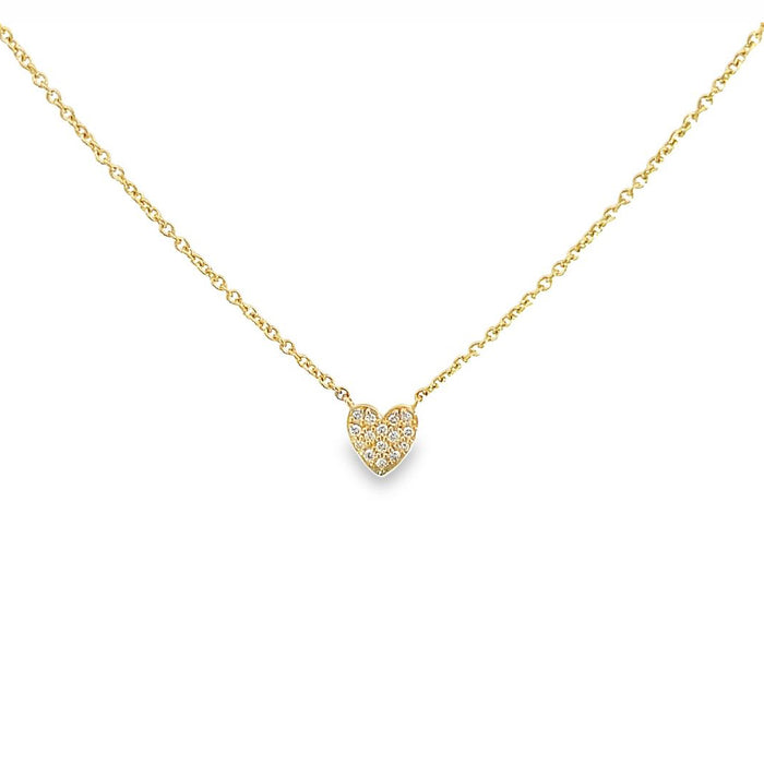 Pavé Diamond Petite Heart Necklace