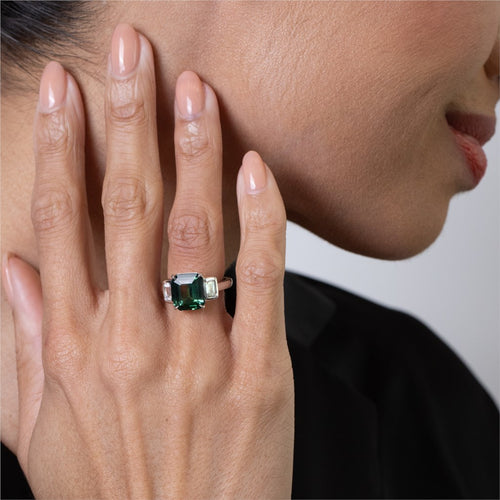 6.21ct Sapphire & Diamond Cocktail Ring Image 2