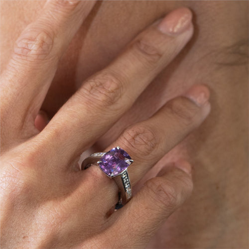 5.00ct Sapphire & Diamond Cocktail Ring Image 2