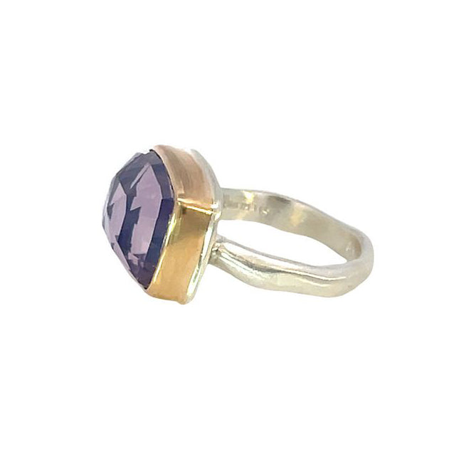 Rectangular Lavender Amethyst Ring