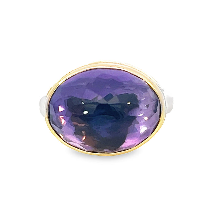 Inverted Amethyst Ring