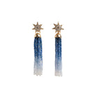 Ombré Sapphire Beaded Earring Extensions