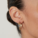 Scattered Sapphire Hoop Earrings