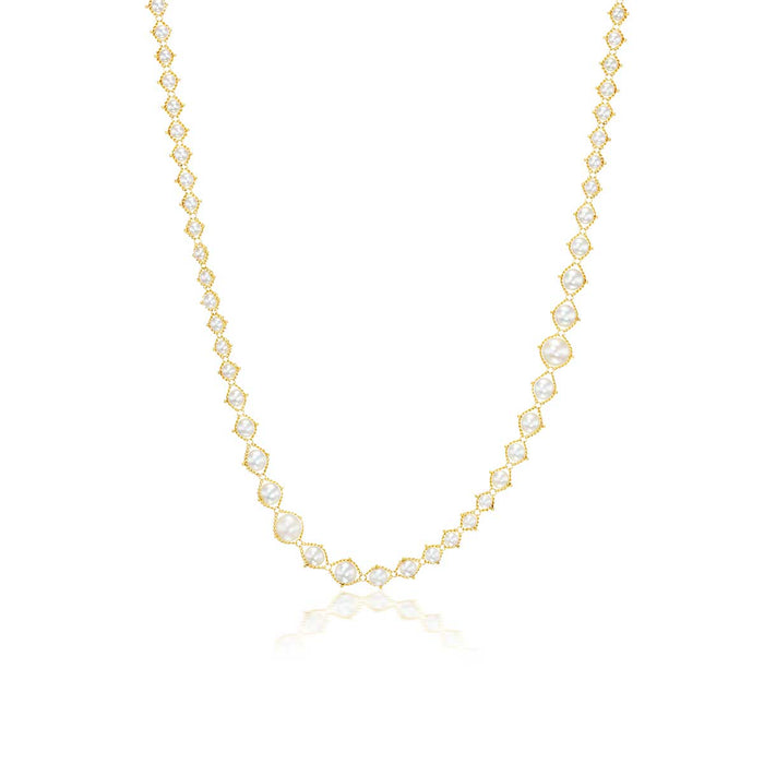 Graduated Woven Pearl Necklace