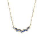 Sapphire Granule Cluster Necklace