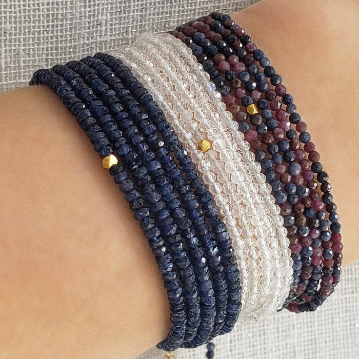 Moonstone Confetti Bead Wrap Bracelet-Necklace