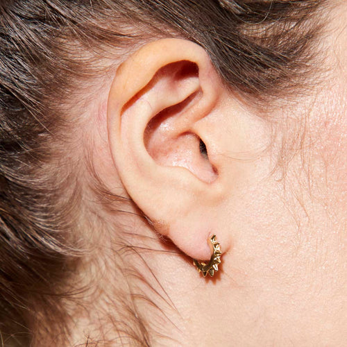 Spike Mini Hoop Earrings Image 2