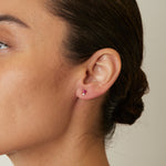 Birthstone & Diamond Stud Earrings