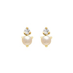 Birthstone & Diamond Stud Earrings