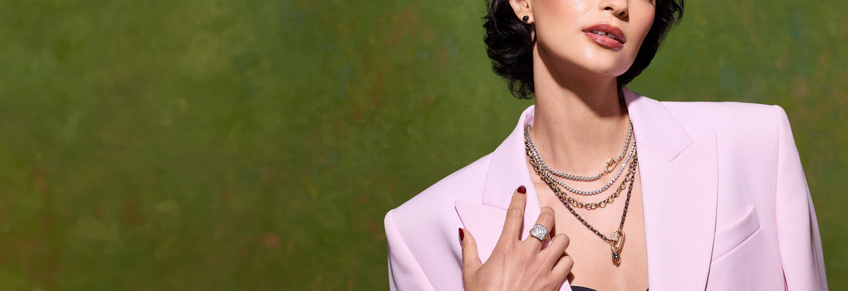 woman wearing necklaces