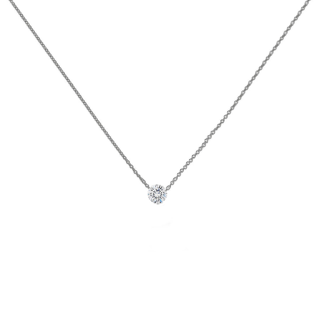 Classic diamond solitaire necklace Clearance