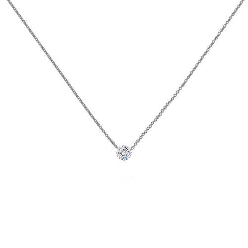 0.50ct - 1.50ct Diamond Solitaire Trinity Pendant Necklace