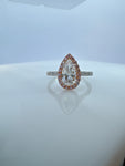 Two-Tone Pear Shape Diamond Ring