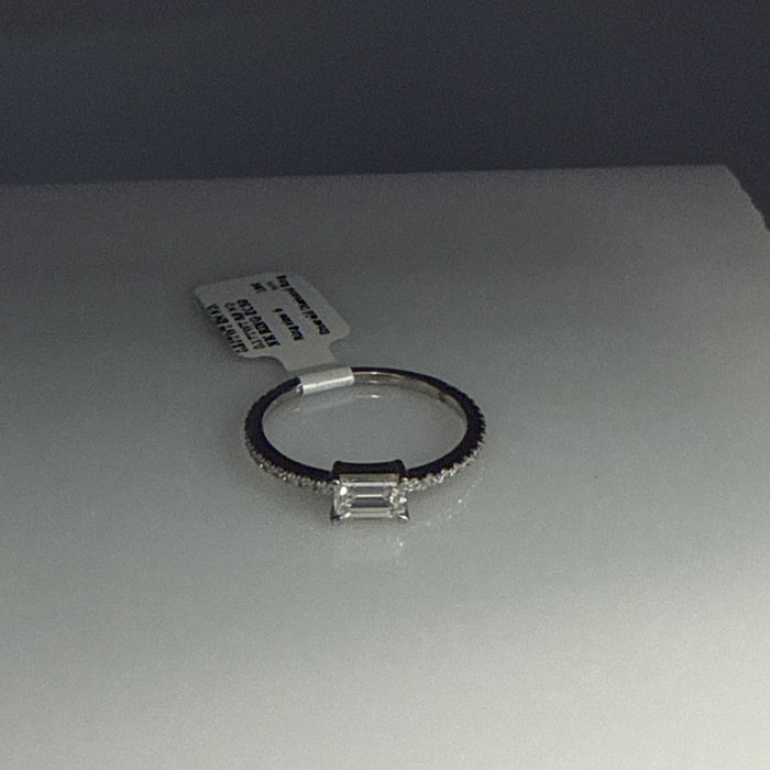 Emerald Cut Diamond Stacking Ring