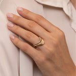Champagne Diamond Shadow Band