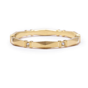 Diamond Viola Wedding Band