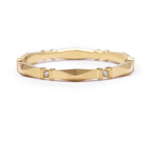 Diamond Viola Wedding Band