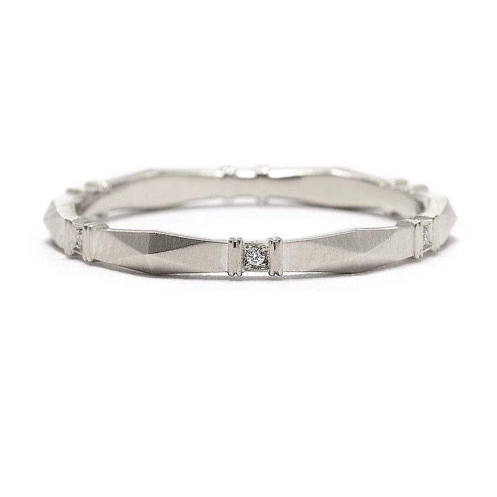 Diamond Viola Wedding Band