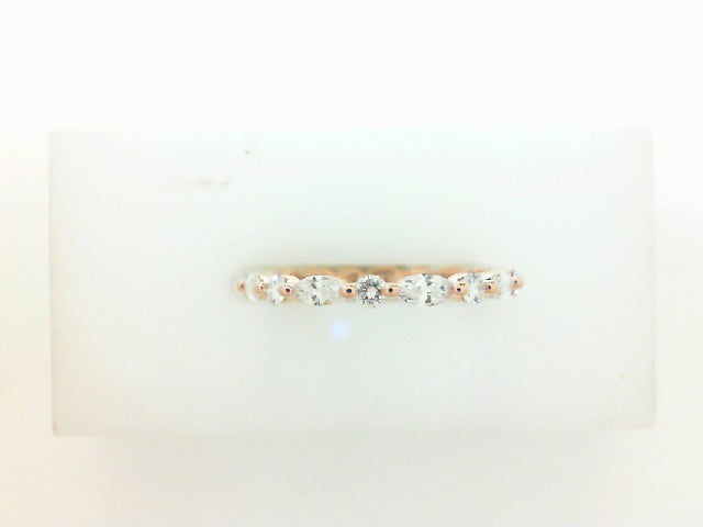 14K ROSE GOLD "LIBERTY" ETERNITY BAND FEATURING 0.49TCW MARQUISE DIAMONDS AND 0.32TCW ROUND BRILLIANT DIAMONDS (G/H COLOR, SI CLARITY) BY G.ST CEREMONY.
