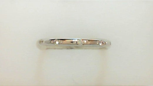 18K WHITE GOLD CARLISLE WEDDING BAND WITH 0.16TCW ROUND BRILLIANT DIAMONDS BY G.ST CEREMONY.