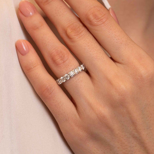 1.52tcw Watts Half Diamond Eternity Band Image 2