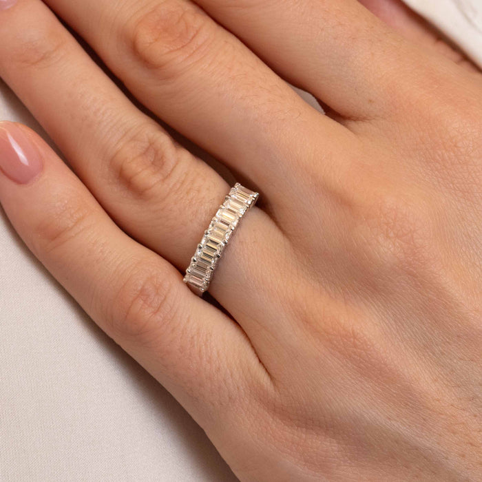 1.70tcw Battery Half Diamond Eternity band