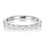 0.51tcw Platinum Oliver Half Eternity Band