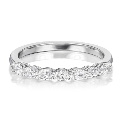 0.51tcw Platinum Oliver Half Eternity Band