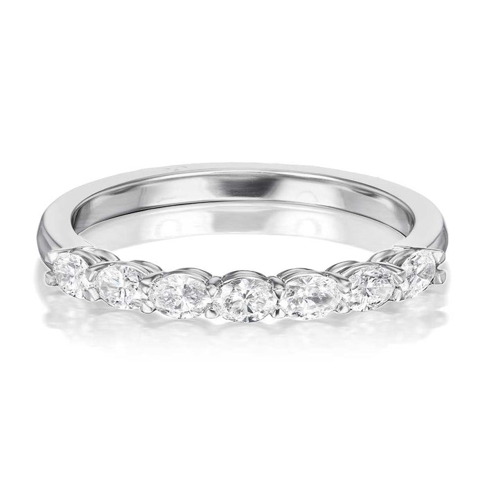 0.51tcw Platinum Oliver Half Eternity Band