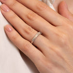 0.73tcw Battery Half Diamond Eternity Wedding Band