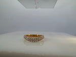 Duane Double Row Pave Wave Wedding Band