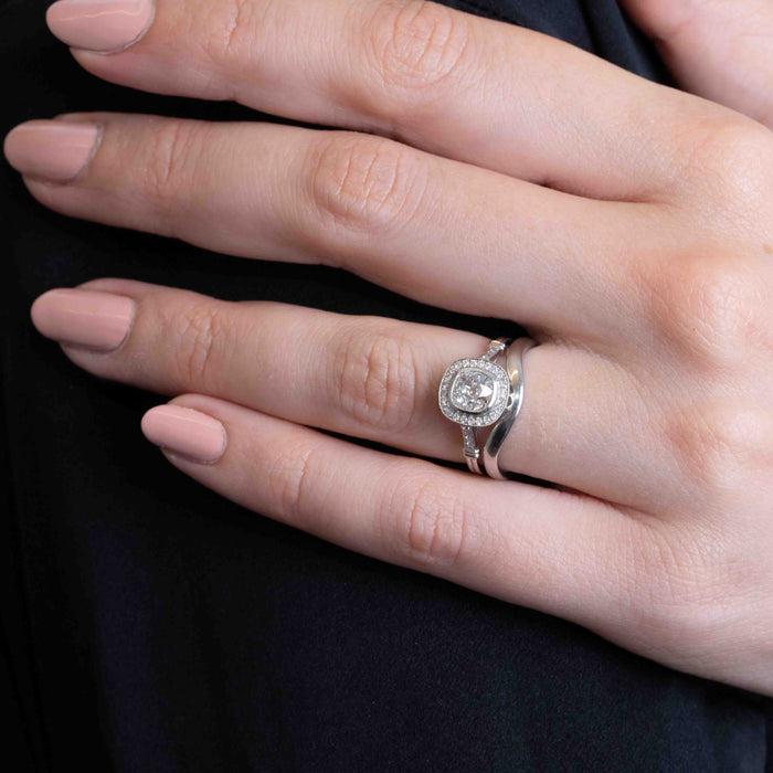 Aimee Halo 1.14ct Old European Diamond Engagement Ring