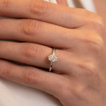 Petite Ann 1.01ct Oval Cut Diamond Three Stone Engagement Ring