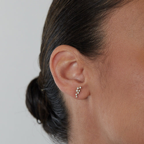 Diamond Sprinkle Stud Earrings Image 2