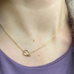 Diamond Open Heart Pendant Necklace
