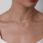 Pavé Diamond Petite Evil Eye Necklace