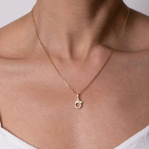 Pavé Diamond Lobster Clasp Necklace Image 2