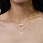 Petite Diamond Bezel Pendant Necklace