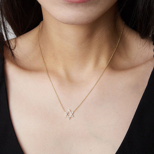Star of David Diamond Necklace Image 2