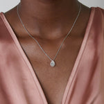 Fancy Pink & Pear Diamond Halo "Petra" Pendant Necklace