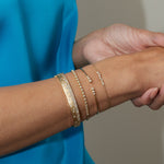 Trio Diamond Bezel Cuff
