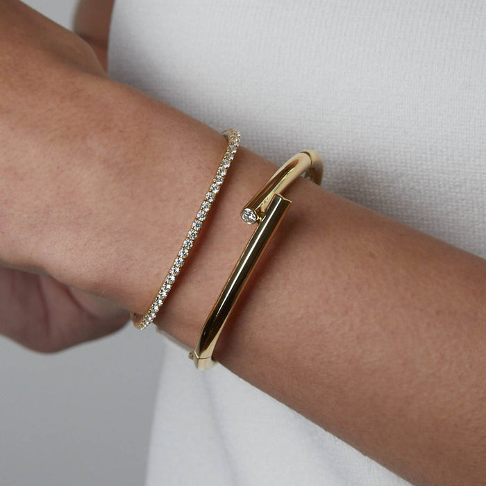 Solitaire Diamond Oera Bangle Bracelet