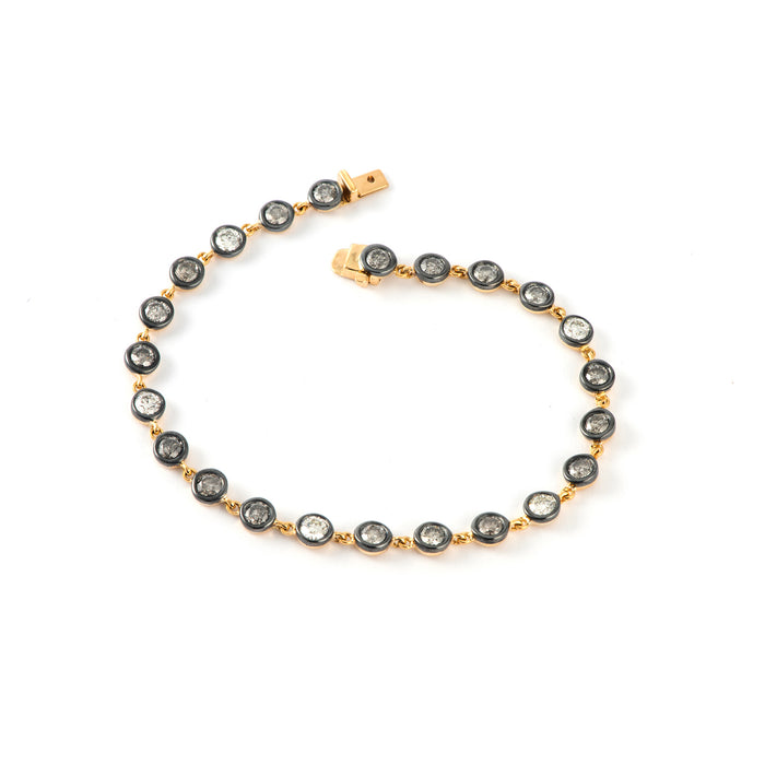 Grey & Old Euro Diamond Tennis Bracelet